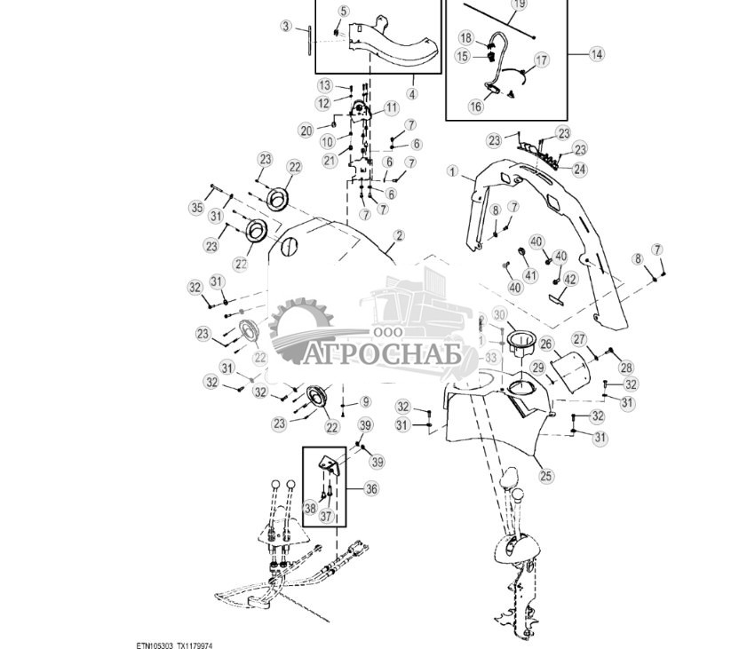 Пульт управления и крышки органов управления погрузчиком, кабина - ST817244 351.jpg